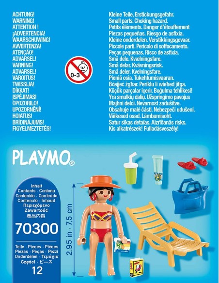 Playmobil 70300 - Woman on vacation with beach chair PLA70300 Playmobil | Futurartshop.com