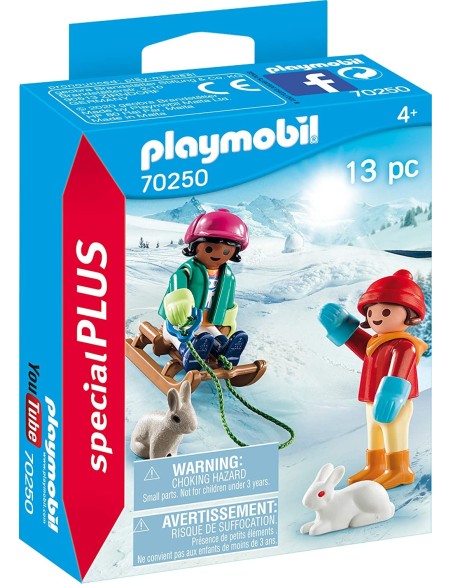 PlayMobil Figures 70250 - Children with Sled PLA70250 Playmobil | Futurartshop.com