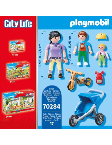 PlayMobil City Life 70284 - Mother with Children PLA70284 Playmobil | Futurartshop.com