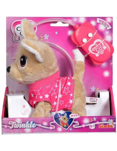 Chi Chi Love Dog tethered with a leash light SIM105893447 Simba Toys | Futurartshop.com