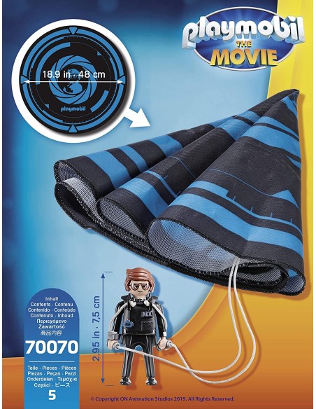 PlayMobil The Movie 70070 - Rex Dasher with Parachute PLA70070 Playmobil | Futurartshop.com