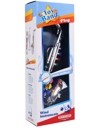 8 note large chromed children's saxophone BIM324331 Bontempi | Futurartshop.com