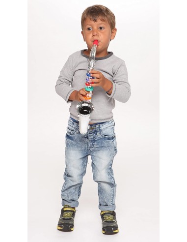 Sassofono per Bambini Cromato Grande a 8 note BIM324331 Bontempi | Futurartshop.com
