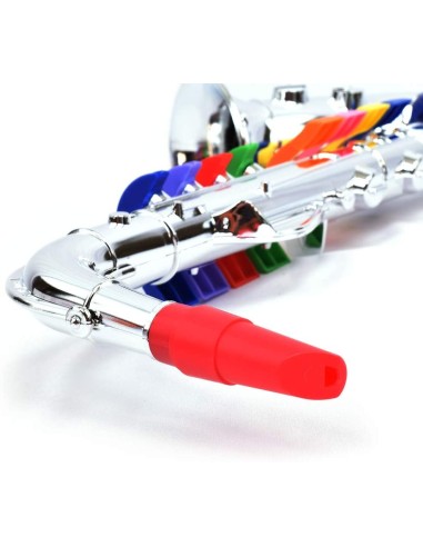 8 note large chromed children's saxophone BIM324331 Bontempi | Futurartshop.com