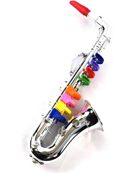 Sassofono per Bambini Cromato Grande a 8 note BIM324331 Bontempi | Futurartshop.com