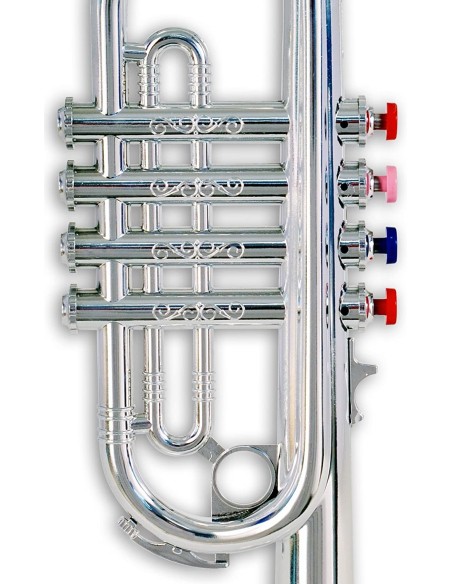 Trumpet for Kids Chrome Large 4 notes BIM324231 Bontempi | Futurartshop.com
