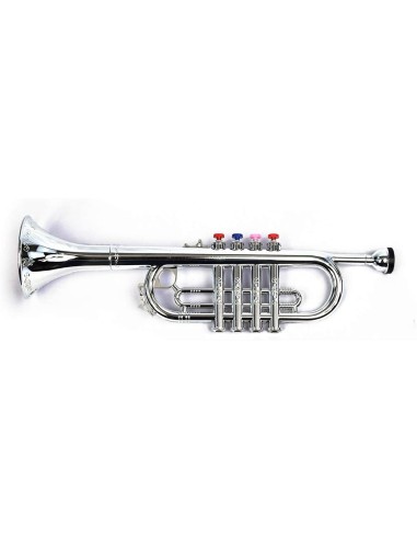 Trumpet for Kids Chrome Large 4 notes BIM324231 Bontempi | Futurartshop.com