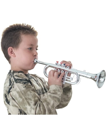 Trumpet for Kids Chrome Large 4 notes BIM324231 Bontempi | Futurartshop.com