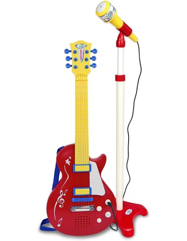 Rock guitar Red for Children with Microphone from the Stage BIM245832 Bontempi | Futurartshop.com