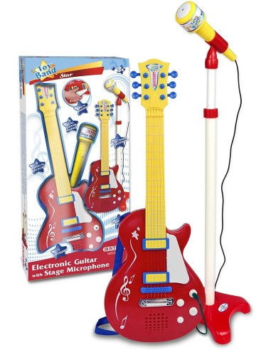 Rock guitar Red for Children with Microphone from the Stage BIM245832 Bontempi | Futurartshop.com