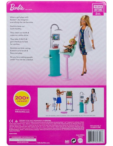 Barbie Carriera - Bambola Dentista capelli biondi ROUDHB63/FXP16 Mattel | Futurartshop.com