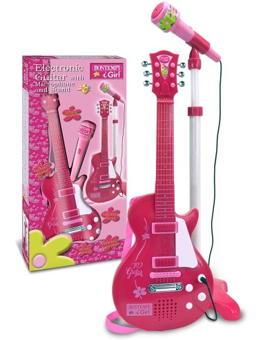 Guitar Rock Pink for Kids with a Microphone from the Stage BIM245872 Bontempi | Futurartshop.com