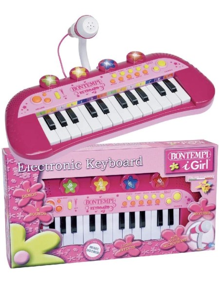 Electronic keyboard Pink for Kids 24 Keys with Microphone BIM122971 Bontempi | Futurartshop.com
