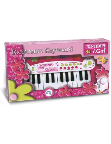 Tastiera Elettronica Rosa per Bambini 24 Tasti con Microfono BIM122971 Bontempi | Futurartshop.com