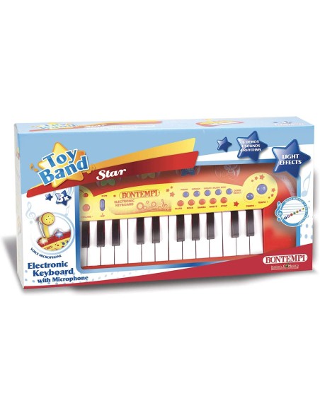 Tastiera Elettronica Rossa 24 Tasti per Bambini con Microfono BIM122931 Bontempi | Futurartshop.com