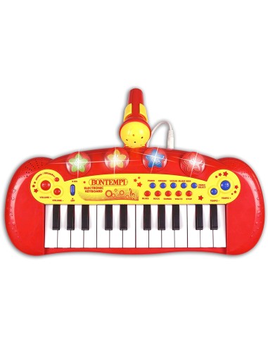 Electronic keyboard-Red 24 Keys for Children with Microphone BIM122931 Bontempi | Futurartshop.com