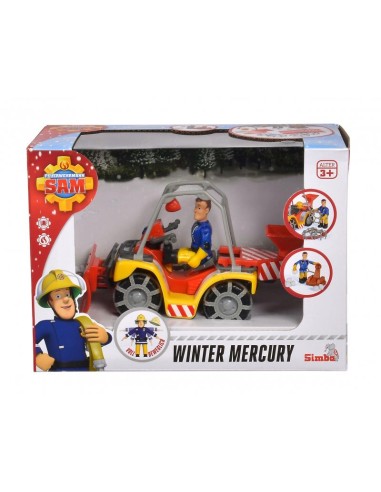 Sam The Fireman vehicle Winter Mercury with Sam SIM109251049038 Simba Toys | Futurartshop.com