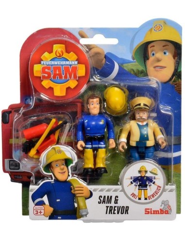 Sam the blister firefighter with 2 characters-Sam and Trevor SIM109251043038-1 Simba Toys | Futurartshop.com