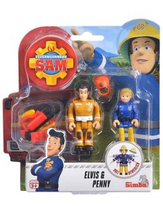 Sam the blister firefighter with 2 characters-Elvis and Penny SIM109251043038-3 Simba Toys | Futurartshop.com