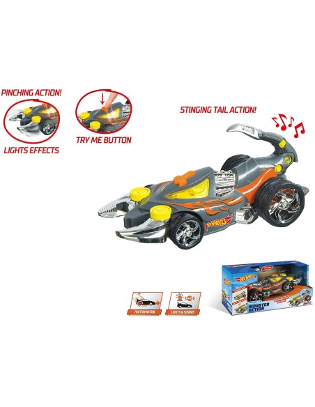 Hot Wheels Car Monster Action Scorpedo Lights and Sounds MON51202 Mondo | Futurartshop.com