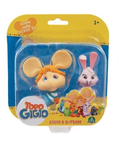 Topo Gigio Mini Figure-Ed with pink rabbit GRATPG01000-1 Grandi giochi | Futurartshop.com