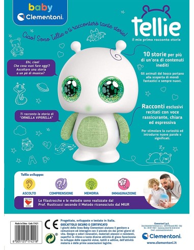 Tellie tells stories interactive green CLE17421 Clementoni | Futurartshop.com