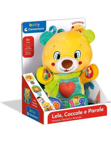Orsetto Peluche Lele Coccole e Parole New italiano CLE17398 Clementoni | Futurartshop.com