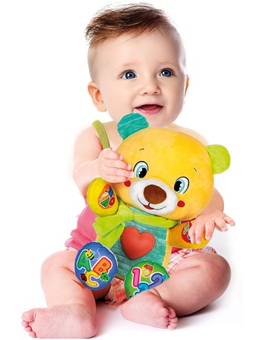 Teddy bear Plush Lele Cuddles and Words New Italian CLE17398 Clementoni | Futurartshop.com