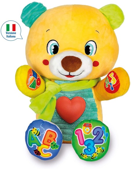 Orsetto Peluche Lele Coccole e Parole New italiano CLE17398 Clementoni | Futurartshop.com