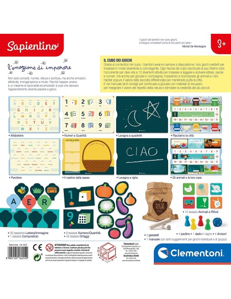 Sapientino the cube of the games CLE16255 Clementoni | Futurartshop.com