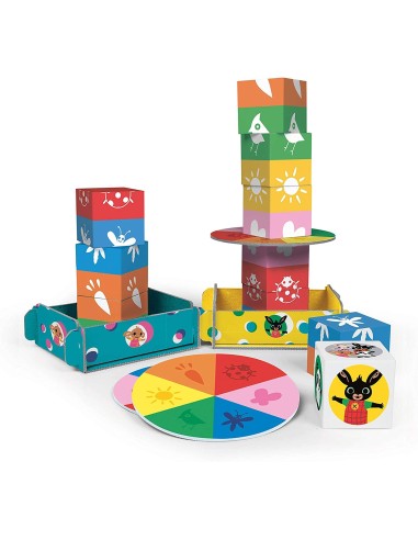 Bing - The tower, the rainbow - Domino colored cubes to stack CLE16285 Clementoni | Futurartshop.com