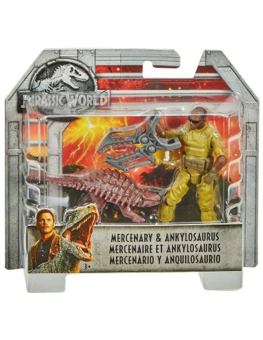 Jurassic World Character Mercenary and Ankylosaurus CRAFMM00/FMM05 Mattel | Futurartshop.com
