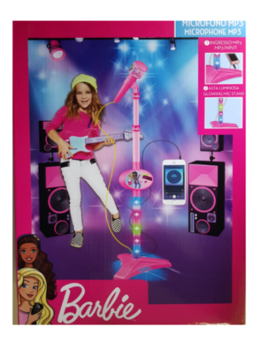 Barbie microfono con asta ROU933393 Ods | Futurartshop.com