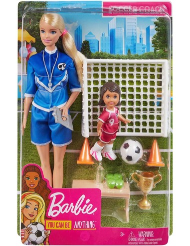 Barbie Doll Coach football blonde MAGGLM53/GLM47 Mattel | Futurartshop.com
