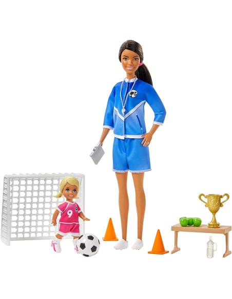 Barbie Bambola Allenatrice di calcio capelli castani MAGGLM53/GJM71 Mattel | Futurartshop.com