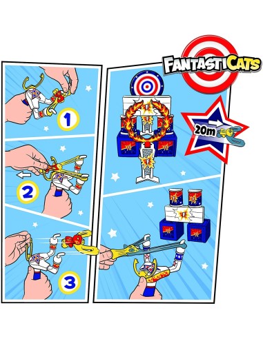 Fantasticats Super Cat-Apult Stunt Set with 4 figures and accessories GOL33125.006 Goliath | Futurartshop.com