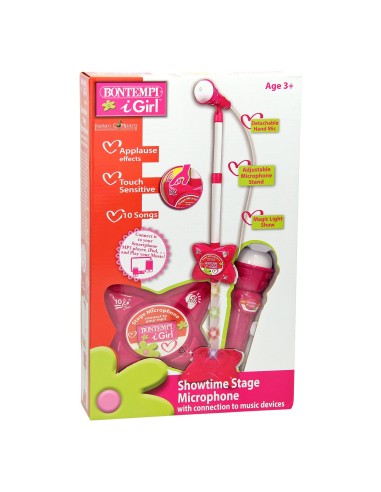 Microfono Girl da palcoscenico con asta regolabile BIM400971 Bontempi | Futurartshop.com