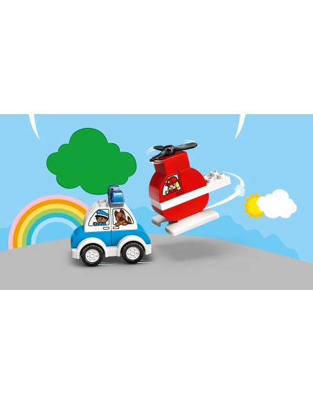 Lego Duplo 10957 - Elicottero antincendio e auto della polizia LEG6332189 Lego | Futurartshop.com