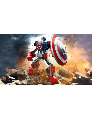 Lego Avengers 76168 - Armatura Mech di Captain America LEG6332594 Lego | Futurartshop.com