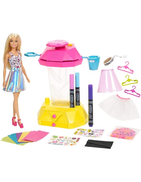Barbie Crayola Set Coriandoli skirt studio TOYFRP02 Mattel | Futurartshop.com