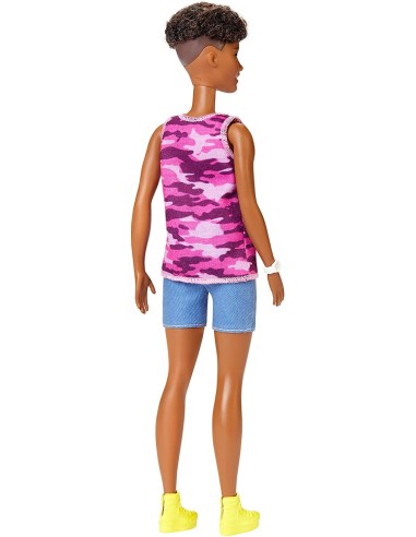 Barbie Fashionistas - Bambola mulatta con Canotta camo 128 TOYFBR37/GHP98 Mattel | Futurartshop.com