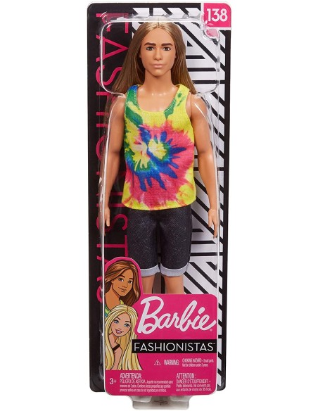 Ken Fashionistas Doll Tank top and shorts 138 TOYDWK44/GHW66 Mattel | Futurartshop.com
