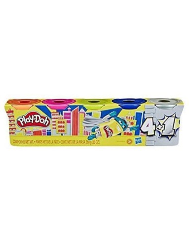 Play-Doh - Confezione 5 barattoli Arancio-fuxia-verde-blu-argento TOYE81425L00/E8143 Hasbro | Futurartshop.com