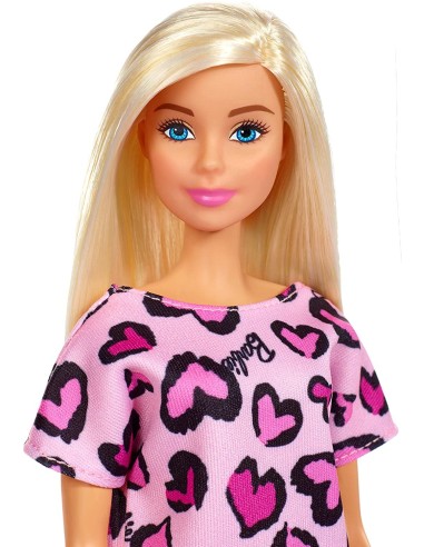 Barbie Doll Gown pink print hearts TOYT7439/GHW45 Mattel | Futurartshop.com