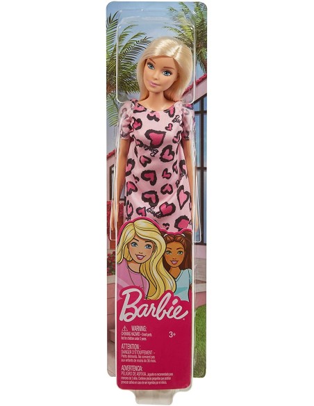 Barbie Doll Gown pink print hearts TOYT7439/GHW45 Mattel | Futurartshop.com