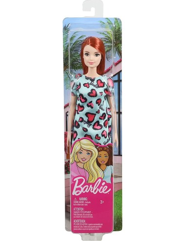 Barbie Bambola Base Abito verde acqua stampa cuori TOYT7439/GHW48 Mattel | Futurartshop.com