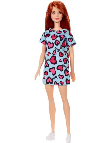 Barbie Doll Gown green water print hearts TOYT7439/GHW48 Mattel | Futurartshop.com