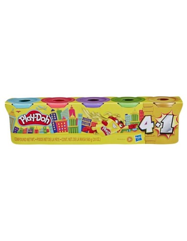 Play-Doh - Pack of 5 jars-Blue-Red-Purple-Green-Gold TOYE81425L00/E8144 Hasbro | Futurartshop.com