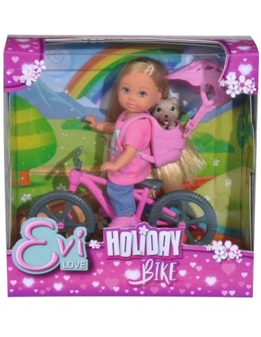 Evi Love Holiday on bike with dog SIM105733273038 Simba Toys | Futurartshop.com