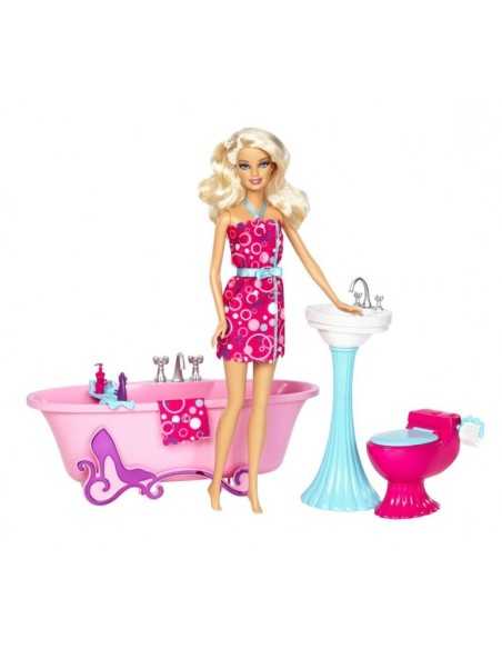 Barbie and her furniture-bathroom accessories MATY1319. Mattel | Futurartshop.com